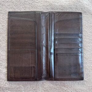 Vintage Coach Breast Pocket Wallet (4725) - Mahogany Brown Water Buffalo Leather